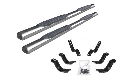 4 Inch 1000 Series SideSteps & Bracket Kit Stainless Steel 2020-2025 Jeep Gladiator Go Rhino