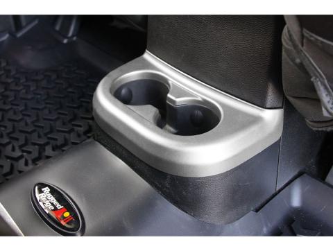 Cup Holder Trim Brushed Silver 2nd Row 11-18 Jeep Wrangler JK Rugged Ridge