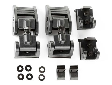 Hood Catch Kit Textured Black 07-18 Jeep Wrangler JK Rugged Ridge
