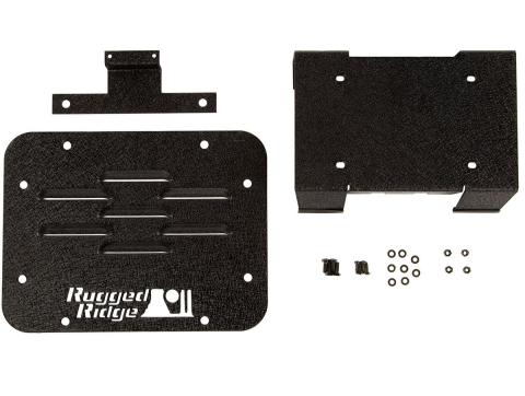 Tire Carrier Delete Plate Kit: 07-18 Jeep Wrangler JK Rugged Ridge