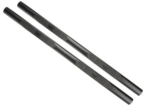 Side Step 4 Inch Oval Black 18-Present Wrangler Unlimited JLU 4 Door Rugged Ridge