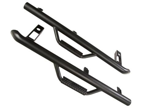 Spartan Nerf Bar Kit Textured Black 97-06 Jeep Wrangler TJ Rugged Ridge
