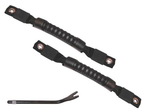 This Pair of Black Door Pull Straps from Rugged Ridge Fit 97-06 Jeep Wrangler. Rugged Ridge