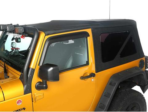 Soft Top Tinted 30 Mil Windows Black Diamond 10-18 Jeep Wrangler JK Rugged Ridge
