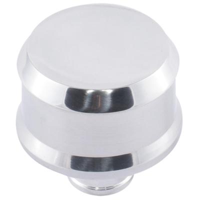 Slant-Edge Aluminum Push-In Chevrolet Air Breather Cap Polished Finish No Emblem Proform