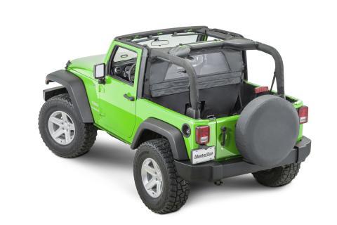 Jeep JK Zip Down WindStopper For 07- 18 Wrangler JK 2 Door Black Diamond MasterTop