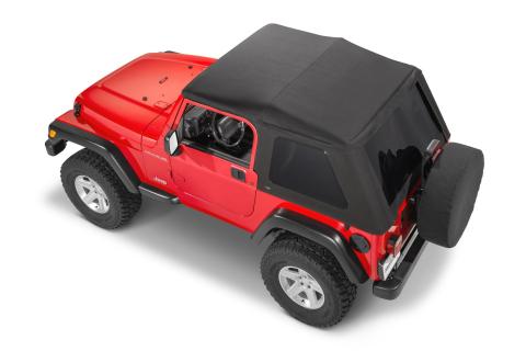 Jeep TJ Fast Back Fabric Replacement Top No Doorskins Tinted Glass For 97-06 Wrangler TJ MasterTwill MasterTop