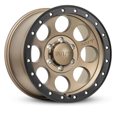 Classic PRO Wheel 18x9 5 x 8X180 Hub Bore 4.929 Satin Bronze W/Black Lip Zinc Bolts Mickey Thompson