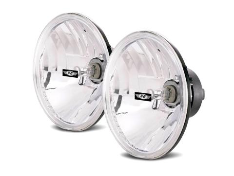 Universal Clear Halogen Headlight Conversion Kit with Round H4 55/60W Bulbs Rampage