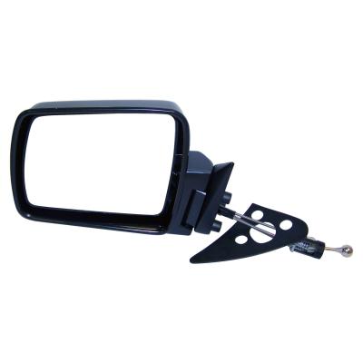 Left Manual Remote Folding Mirror for 1984-1996 XJ Cherokee, MJ Comanche, Black Crown Automotive