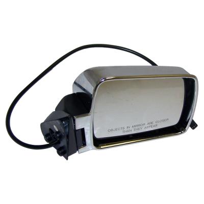 Right Power, Folding Mirror for 1984-1996 Jeep XJ Cherokee, MJ Comanche, Chrome Crown Automotive