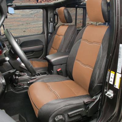 Gen2 Neoprene Front and Rear Seat Cover Kit Tan/Black 2020-2023 Jeep Gladiator Smittybilt