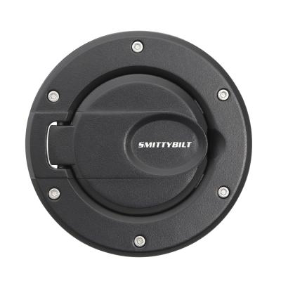 Billet Style Gas Cover 07-18 Wrangler JK 2 And 4 Door Gloss Black Smittybilt