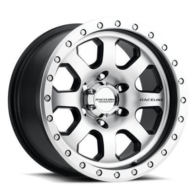 Aluminum Wheels 17x9 Avenger 929M Machined Silver -12 Offset 8 on 165.1 Bolt Pattern 130.81 Bore Raceline
