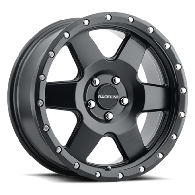 Aluminum Wheels 18x8 Boost 946B Satin Black 6 Spoke 35 Offset 5 on 127 Bolt Pattern 71.5 Bore Raceline