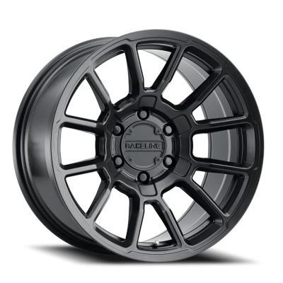 Aluminum Wheels 17x8.5 Gauge 950B Satin Black Multi Spoke 18 Offset 6 on 114.3 Bolt Pattern 66.1 Bore Raceline