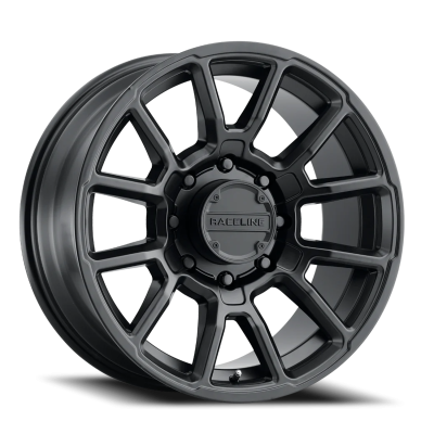 Aluminum Wheels 17x9 Gauge 950B Satin Black Multi Spoke 18 Offset 8 on 170 Bolt Pattern 125.2 Bore Raceline
