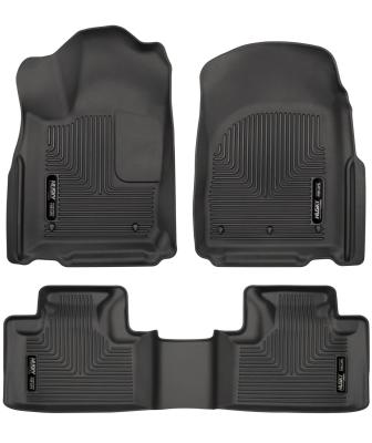 Weatherbeater Front & 2nd Seat Floor Liners For 2016-2022 Jeep Grand Cherokee 2016-2026 Dodge Durango Black Husky Liners