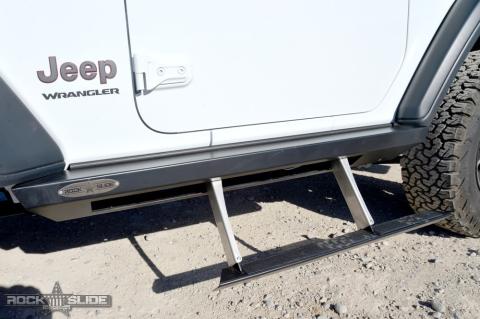 Jeep JL Side Step Sliders For 18-23 Wrangler JL 2 Door Models Set Rock Slide Engineering