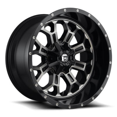 Aluminum Wheels 18X9 Crush D561 8 On 180 Gloss Black Double Dark Tint Machined Face 124.3 Bore 20 Offset 8 Spoke Fuel Off Road Wheels
