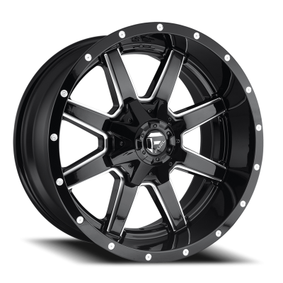 Aluminum Wheels 20X9 Maverick D610 5 On 139.7/5 On 150 Gloss Black/Milled 110.3 Bore 20 Offset Fuel Off Road Wheels