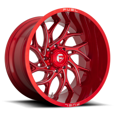 Aluminum Wheels 20X9 Runner D742 8 On 170 Candy Red Milled 125.1 Bore 1 Offset Fuel Off Road Wheels