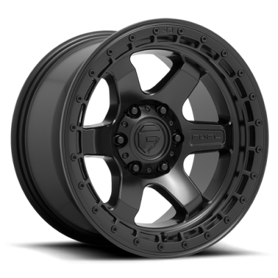 Aluminum Wheels 17X9 Block D750 5 On 127 Matte Black/Black Ring 71.5 Bore -12 Offset 6 Spoke Fuel Off Road Wheels