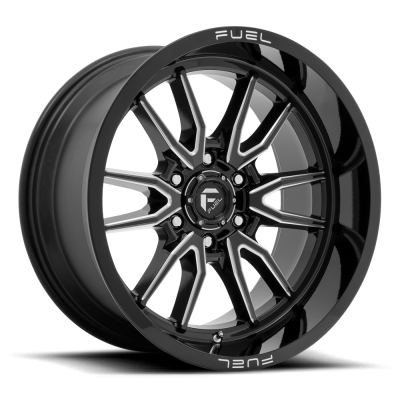Aluminum Wheels 18X9 Clash 6 D761 6 On 139.7 Gloss Black Milled 106.1 Bore 1 Offset Multi Spoke Fuel Off Road Wheels