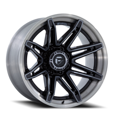 Aluminum Wheels 20X10 Brawl FC401BT 6 On 139.7 Gloss Black Brushed Dark Tint 106.1 Bore -18 Offset Fuel Off Road Wheels