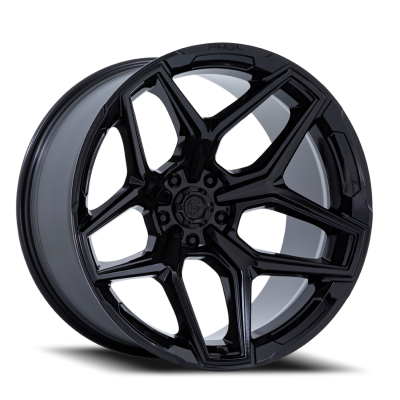 Aluminum Wheels 20X9 Flux 6 FC854BX 6 On 139.7 Gloss Black 106.1 Bore 1 Offset Fuel Off Road Wheels