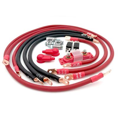 2007-2018 Jeep Wrangler JK Battery Cable Kit 3.8 Liter 1/0 Gauge Battery Cable Big7Kits