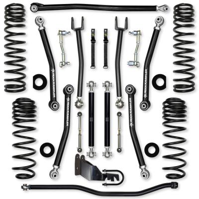 3.5 Inch X-Factor Coilover Mid-Arm Suspension System for Jeep Wrangler JLU Gas Models Comp Stage 1 Rock Krawler