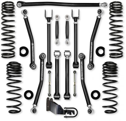 4.5 Inch Adventure X Coilover No Limits Mid-Arm Suspension System for Jeep Wrangler JL Gas Models Comp Stage 1 Rock Krawler