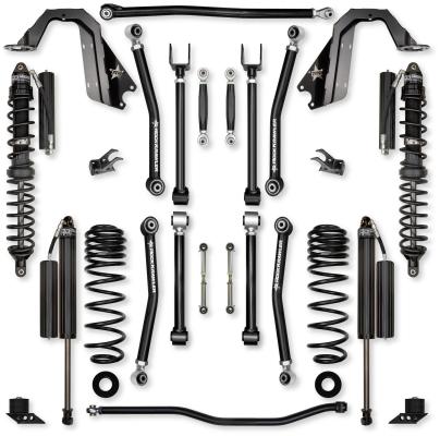 4.5 Inch Adventure X Coilover No Limits Mid-Arm Suspension System for Jeep Wrangler JLU Gas Models Comp Stage 1 Rock Krawler