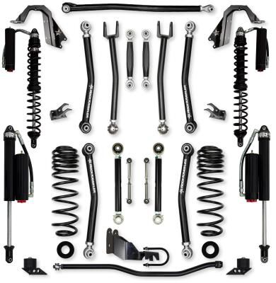 4.5 Inch X-Factor No Limits Mid-Arm Suspension System for Jeep Wrangler JL Gas Models Comp System Stage 2 Rock Krawler