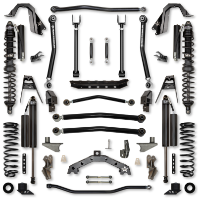 4.5 Inch T-Rex Coilover w/ 6 Inch Rear Stretch No Limits Hybrid System For Jeep Wrangler JL Comp Stage 1 Rock Krawler