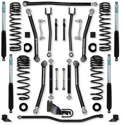 4.5 Inch X-Factor Mid-Arm Suspension System for Jeep Wrangler JLU Gas Models With Bilstein Shocks Rock Krawler