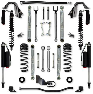 4.5 Inch X-Factor Pro Elite Coilover Mid-Arm Suspension System for Jeep Wrangler JLU 4XE Models Comp System Stage 2 Rock Krawler