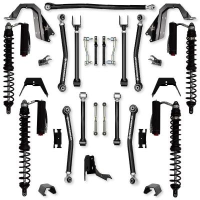 3.0 Inch Adventure X Coilover No Limits Mid-Arm Suspension System for Jeep Gladiator JT Gas Models Trail Runner System Stage 2 Rock Krawler