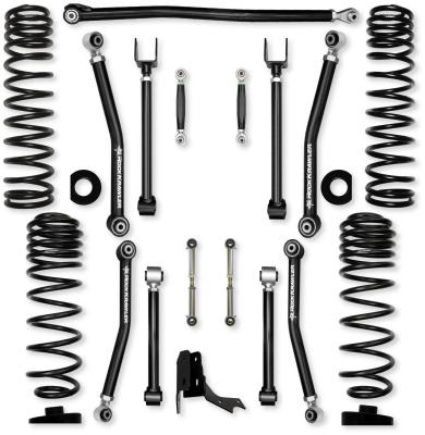 3.0 Inch Overland X No Limits Mid-Arm Suspension System for Jeep Gladiator JT Gas Models With No Shocks Rock Krawler