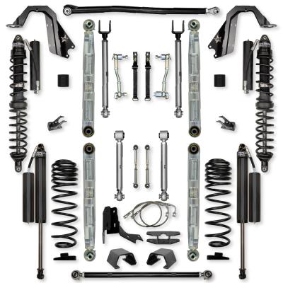 4.5 Inch X-Factor Pro Elite Coilover Mid-Arm Suspension System for Jeep Gladiator JT Gas Models Comp Stage 1 Rock Krawler
