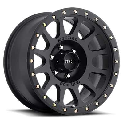 Aluminum Wheels 20x9 NV MR305 Bolt Pattern 6 On 139.7 Offset 18 Lip Size 1.42 Matte Black MB Method