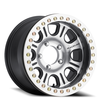Aluminum Wheels 15x8 Monster Beadlock RT232 Machined Face Black -32 Offset 6 on 139.7 Bolt Pattern 107.95 Bore Raceline