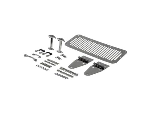 Hood Kit Stainless Steel 76-86 Jeep CJ/87-95 Jeep Wrangler Rugged Ridge