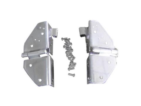 Windshield Hinge Kit Stainless Steel 76-95 Jeep CJ/Wrangler YJ Rugged Ridge