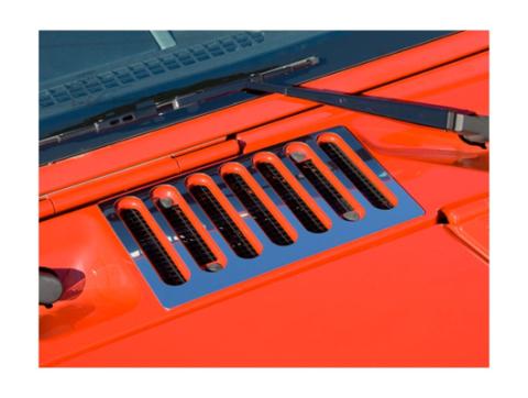 Cowl Vent Cover Stainless Steel 07-18 Jeep Wrangler JK Rugged Ridge