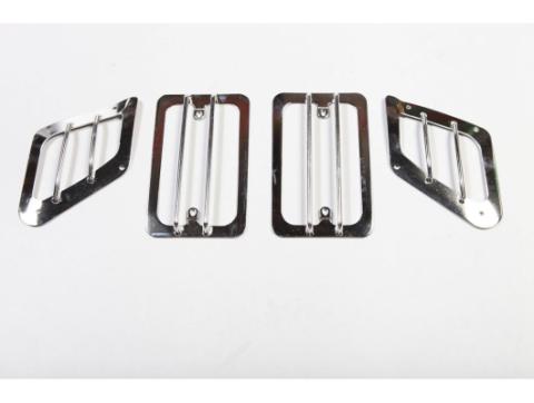 Euro Guard Kit Side Marker/Turn Signal Stainless 97-06 Wrangler TJ Rugged Ridge