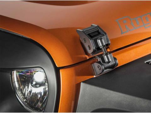 Hood Catch Kit Textured Black 07-18 Jeep Wrangler JK Rugged Ridge