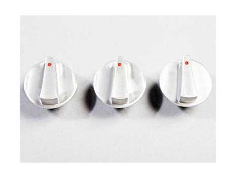 Dash Knob Kit Climate Control Aluminum Red 07-10 Jeep Wrangler JK Rugged Ridge