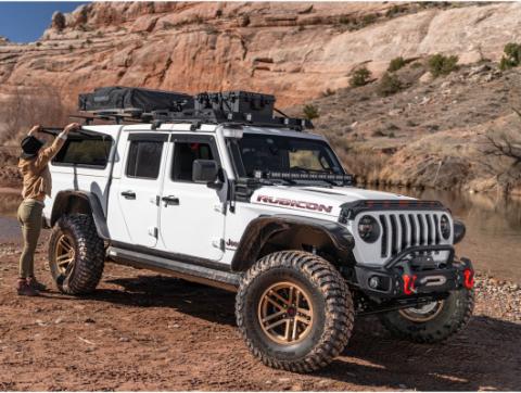 Arcus Front Bumper Tube Overrider Black 18-Present Jeep Wrangler Jl Rugged Ridge